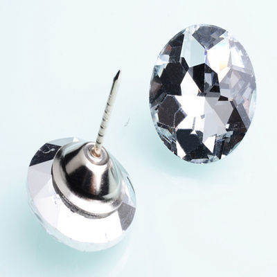 Çin Çok Stil Çeşitli Boyut Kristal Rhinestone Düğmeler Şeffaf 25mm Çap Tedarikçi